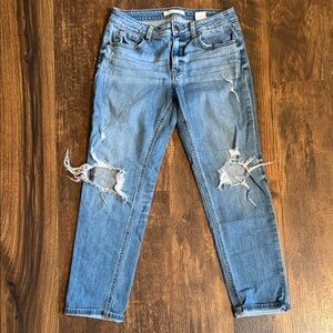 Eunina Light Blue Distressed Ankle Jeans